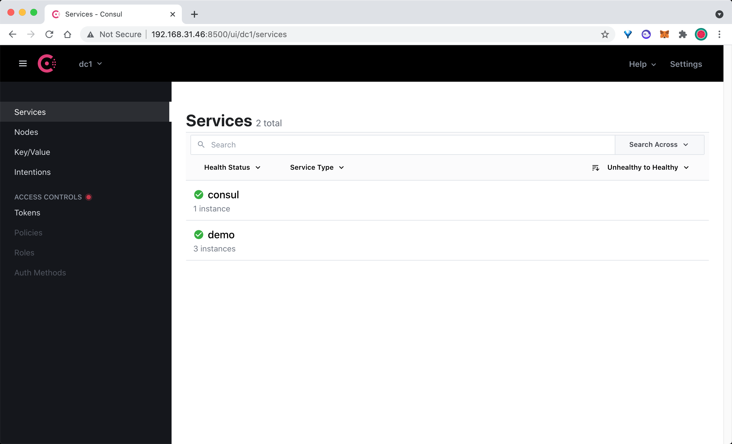 consul ui